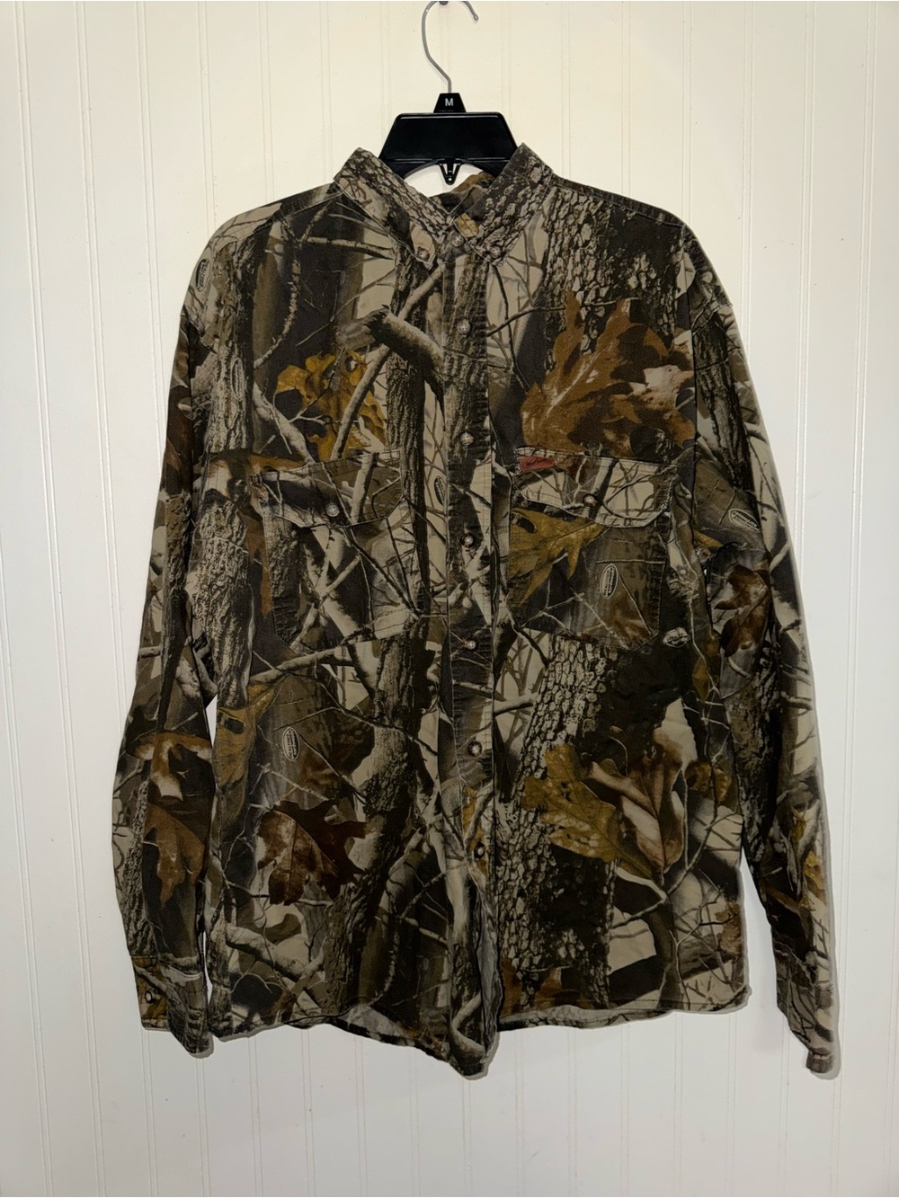 Woolrich Men's Camouflage Button-Up Windbreaker Jacket - Brown/Green